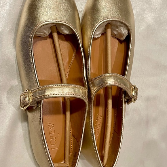 J Crew Metallic Gold Mary Jane Flats - Picture 4 of 7